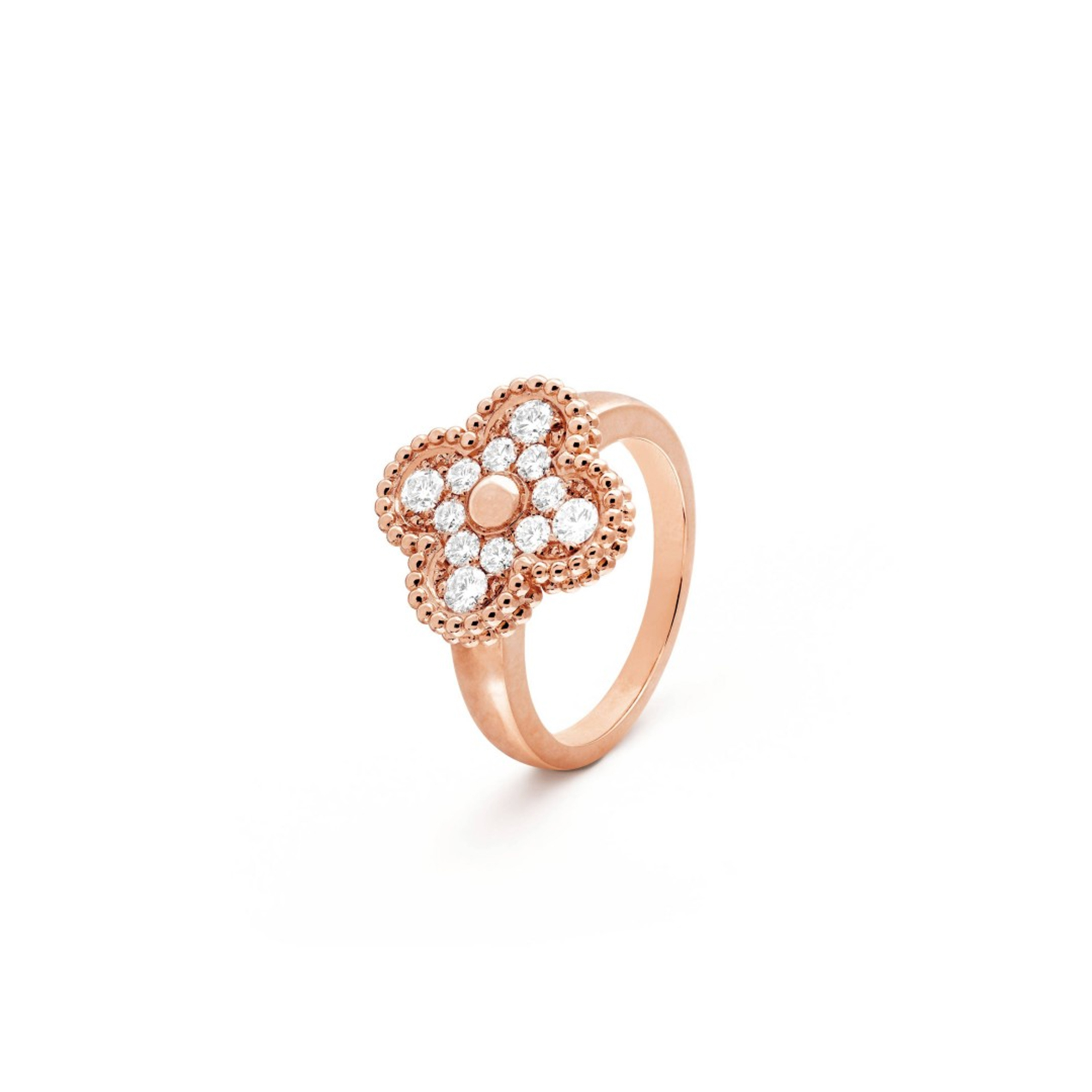 v*n cl*f arpels vintage alhambra ring - rose gold, Di*m*nd  vcarp2r400